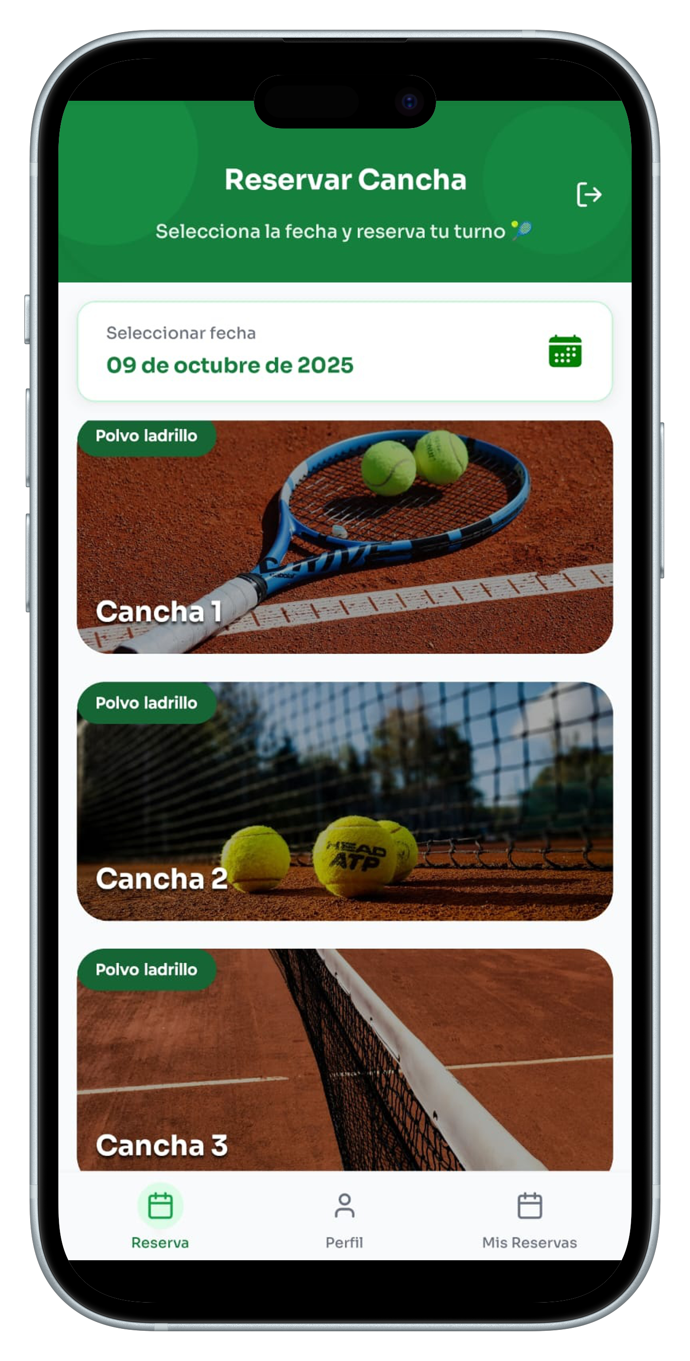 Lawn Tenis App - Reserva de canchas